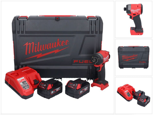 Milwaukee M18 FID3-502X Akku Schlagschrauber 18 V 1/4" 226 Nm Brushless ( 4933479865 ) + 2x Akku 5,0 Ah + Ladegerät + HD Box - Toolbrothers