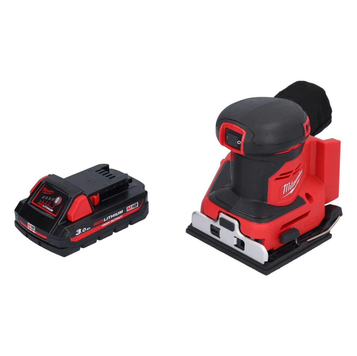 Milwaukee M18 BQSS-301 Akku Schwingschleifer 18 V 113 x 104 mm Brushless + 1x Akku 3,0 Ah - ohne Ladegerät - Toolbrothers