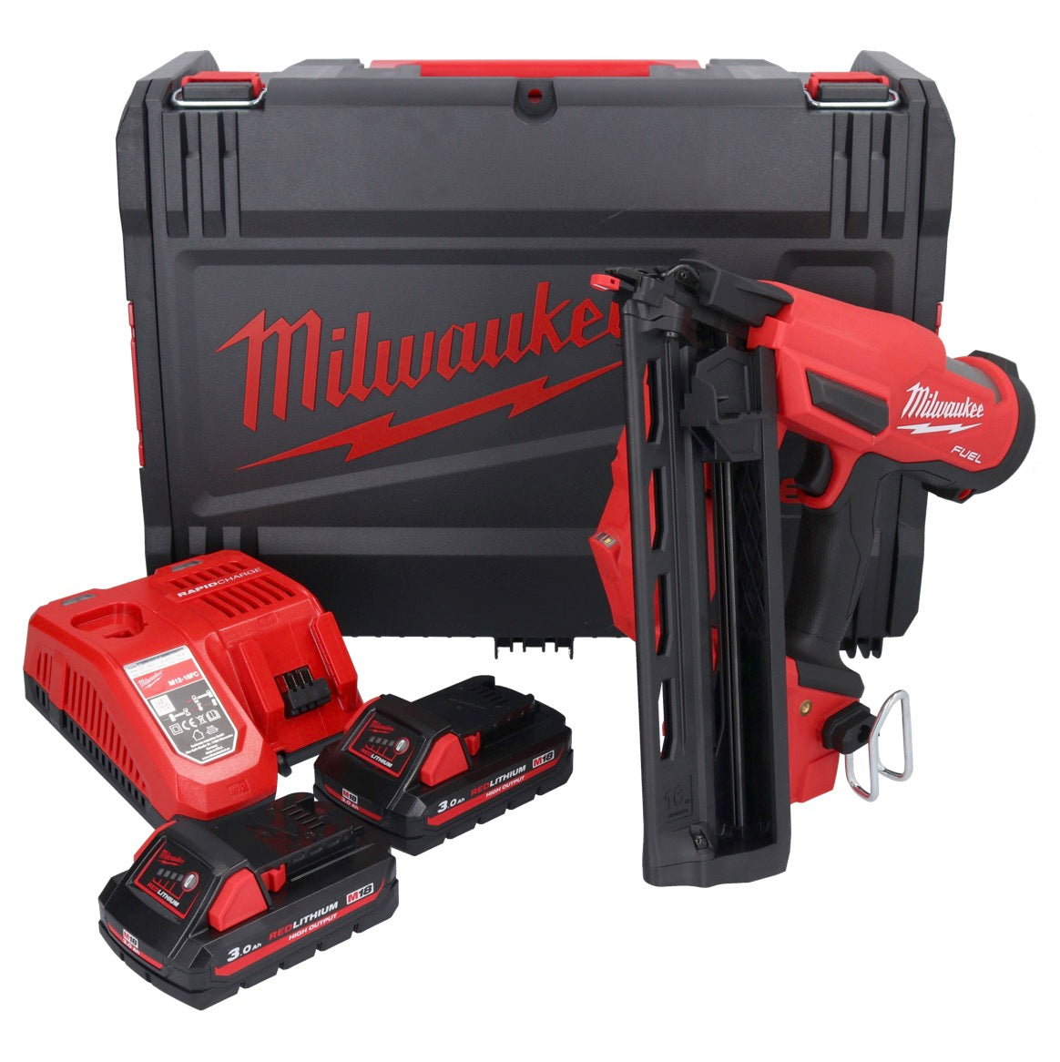 Milwaukee M18 FN16GA-302X Akku Nagler 18 V 32 - 64 mm Brushless + 2x Akku 3,0 Ah + Ladegerät + HD Box - Toolbrothers