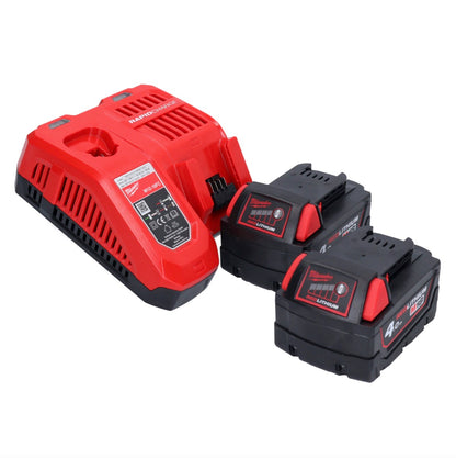 Cloueur à batterie Milwaukee M18 FN16GA-402X 18 V 32 - 64 mm sans balais + 2x batteries 4,0 Ah + chargeur + boîtier HD