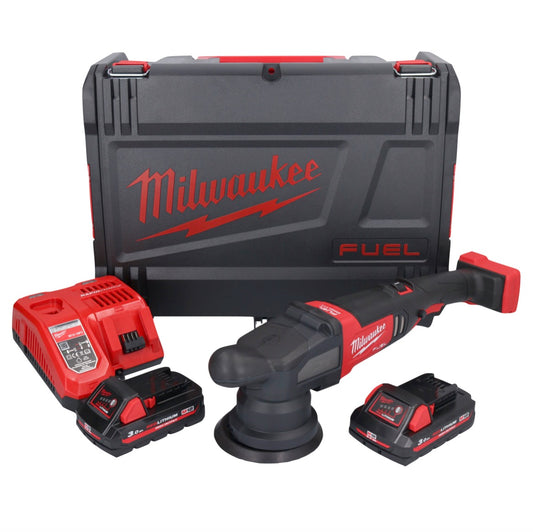 Milwaukee M18 FROP15-302X Akku Exzenter Polierer 18 V 125 mm + 2x Akku 3,0 Ah + Ladegerät + HD Box - Toolbrothers