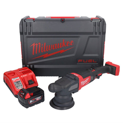 Milwaukee M18 FROP15-501X Akku Exzenter Polierer 18 V 125 mm + 1x Akku 5,0 Ah + Ladegerät + HD Box - Toolbrothers