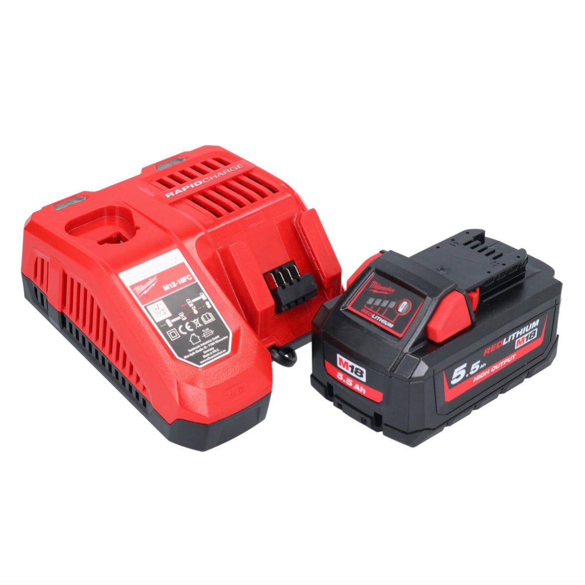 Milwaukee M18 ONEFHPX-551X Akku Kombihammer 18 V 5,0 J Brushless + 1x Akku 5,5 Ah + Ladegerät + HD Box