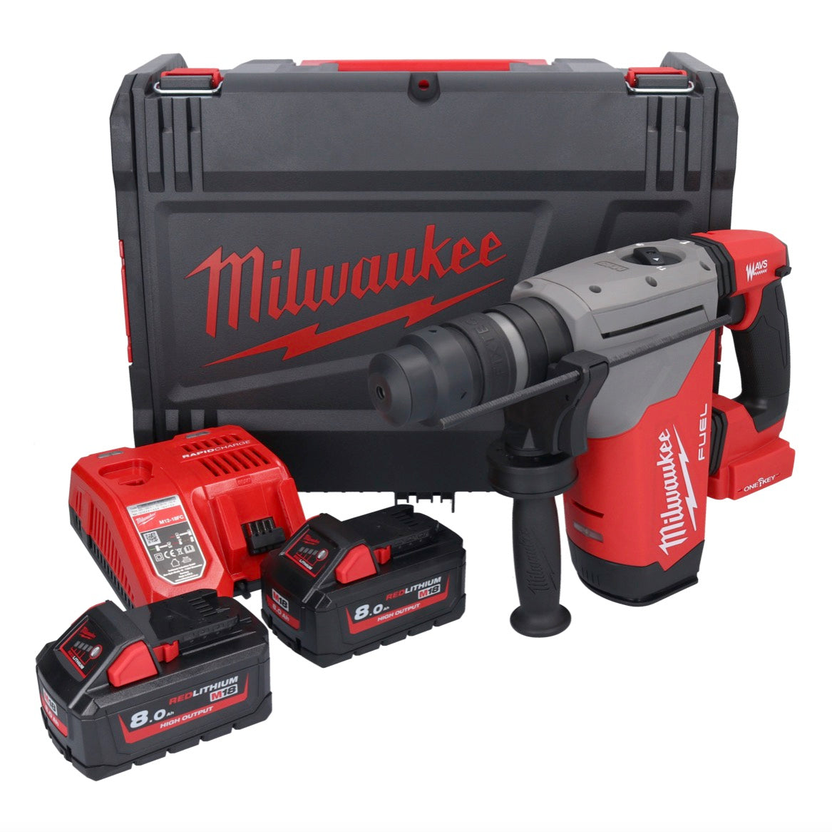 Milwaukee M18 ONEFHPX-802X Akku Kombihammer 18 V 5,0 J Brushless + 2x Akku 8,0 Ah + Ladegerät + HD Box - Toolbrothers