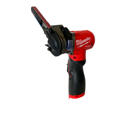 Lime à bande pour batterie Milwaukee M12 FBFL10-251 12 V 10 x 330 mm + 1x batterie 2,5 Ah + chargeur