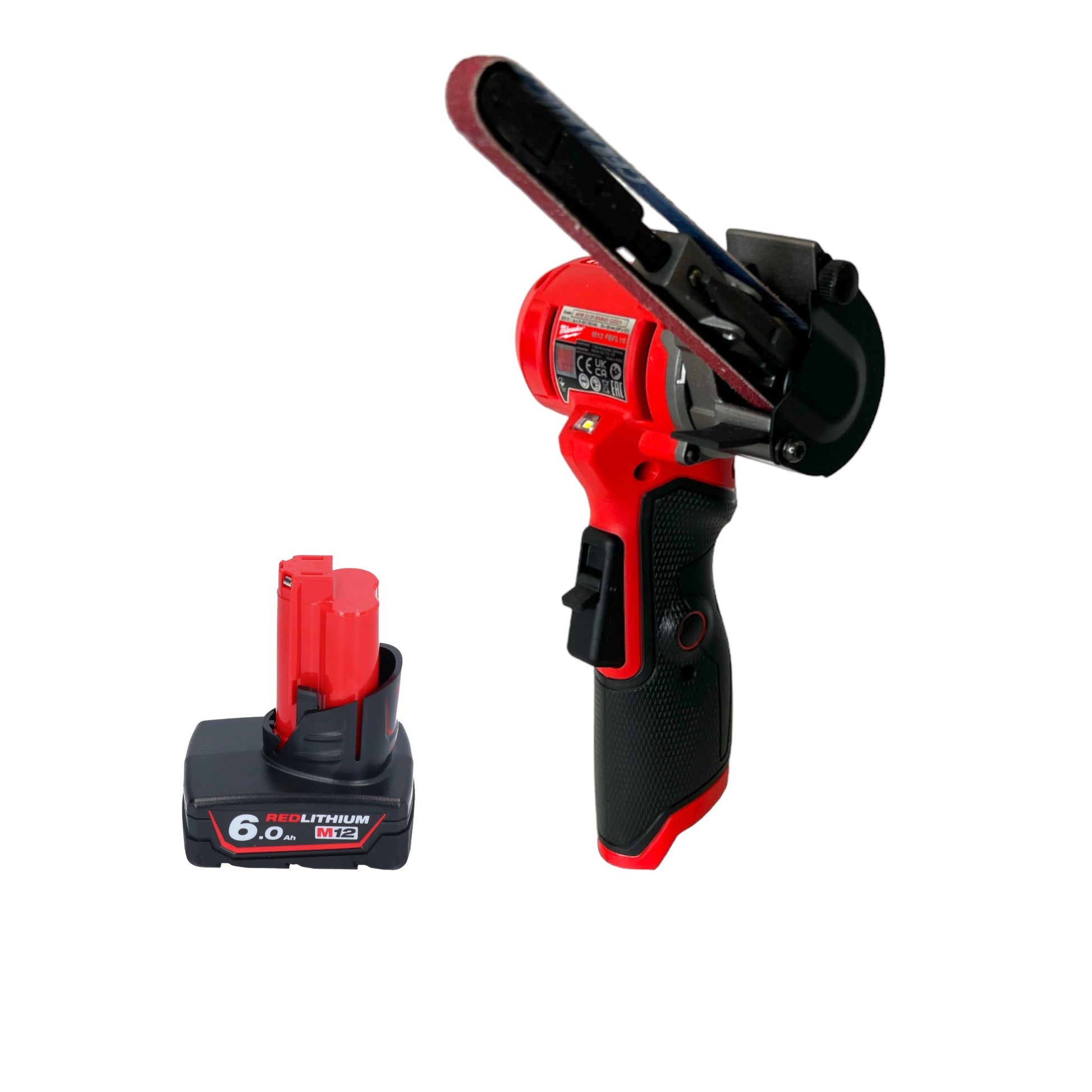 Milwaukee M12 FBFL10-601 Akku Bandfeile 12 V 10 x 330 mm + 1x Akku 6,0 Ah - ohne Ladegerät - Toolbrothers