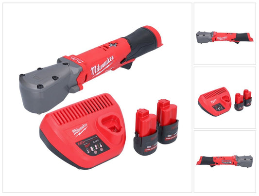 Clé à chocs angulaire sur batterie Milwaukee M12 FRAIWF38-252 12 V 3/4" 270 Nm sans balai + 2x batterie 2,5 Ah + chargeur