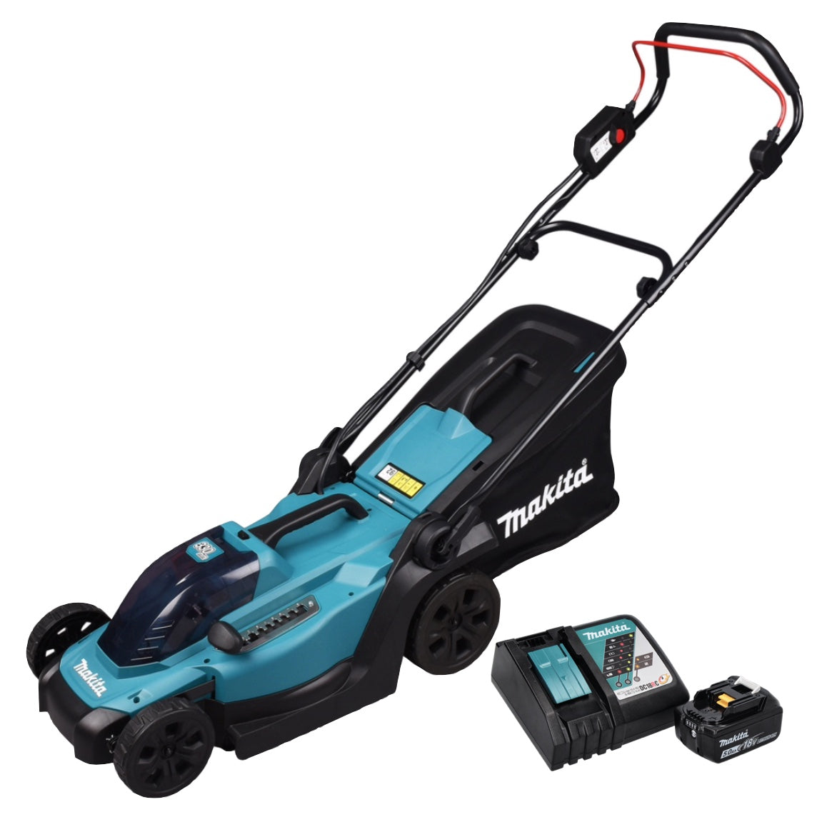 Makita DLM 330 RT Akku Rasenmäher 18 V 33 cm 30 l + 1x Akku 5,0 Ah + Ladegerät - Toolbrothers