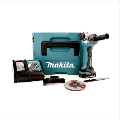 Makita DGA 452 RA1J Akku Winkelschleifer 18 V 115 mm + 1x Akku 2,0 Ah + Ladegerät + Makpac - Toolbrothers