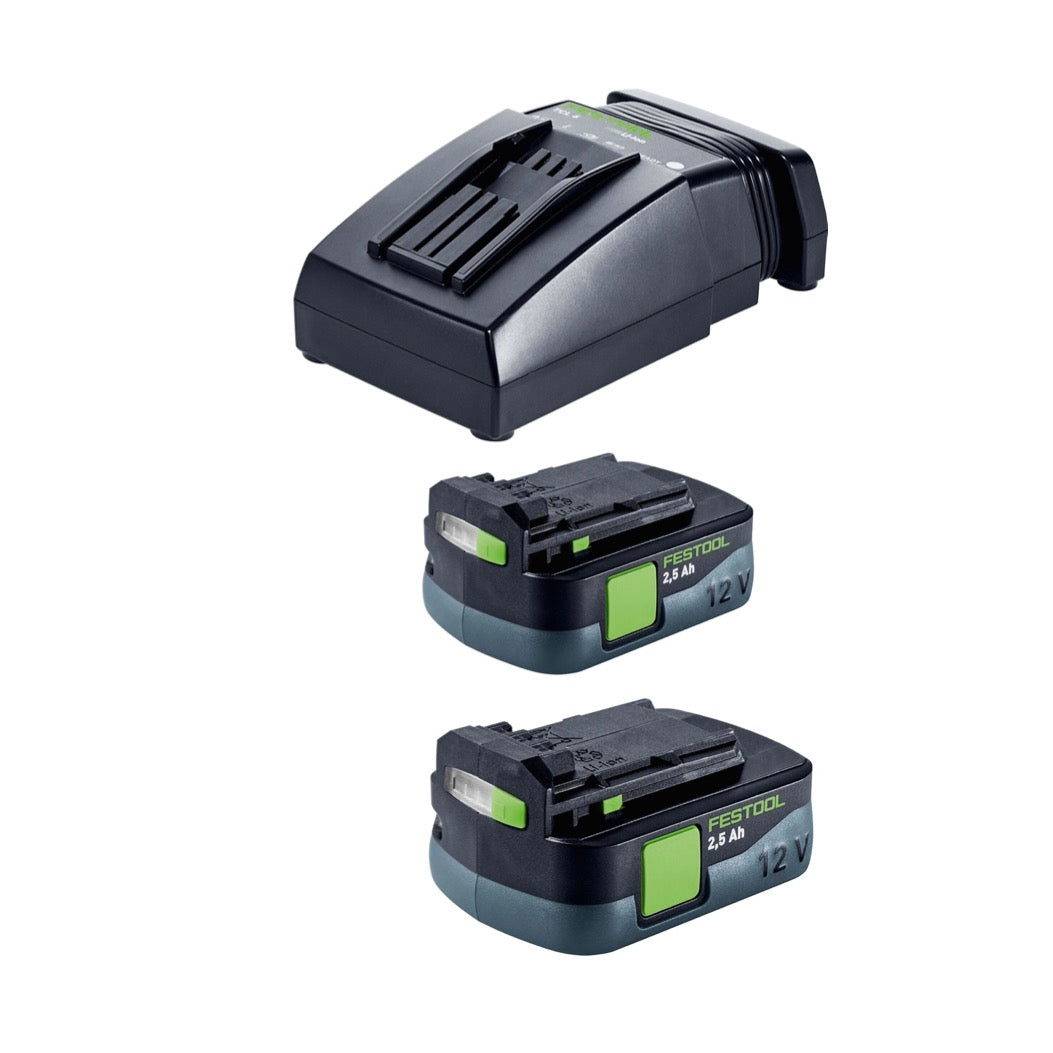 Festool CXS 12 2,5 set perceuse-visseuse sans fil 12 V 30 Nm sans balais (576865) + 2x batteries 2,5 Ah + chargeur + jeu d'embouts + systainer