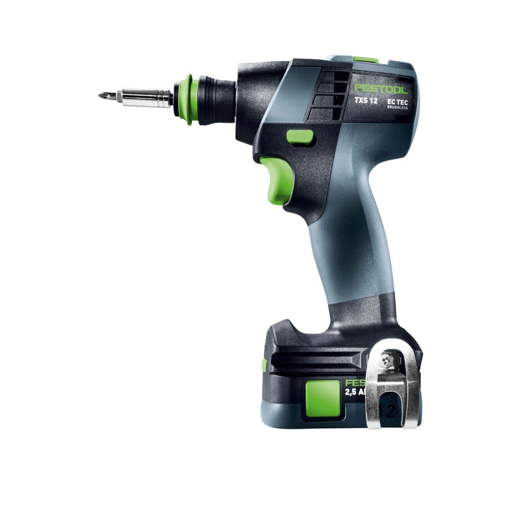 Festool TXS 12 2,5-Set Akku Bohrschrauber 12 V 30 Nm Brushless ( 576874 ) + 2x Akku 2,5 Ah + Ladegerät + Bitset + Systainer