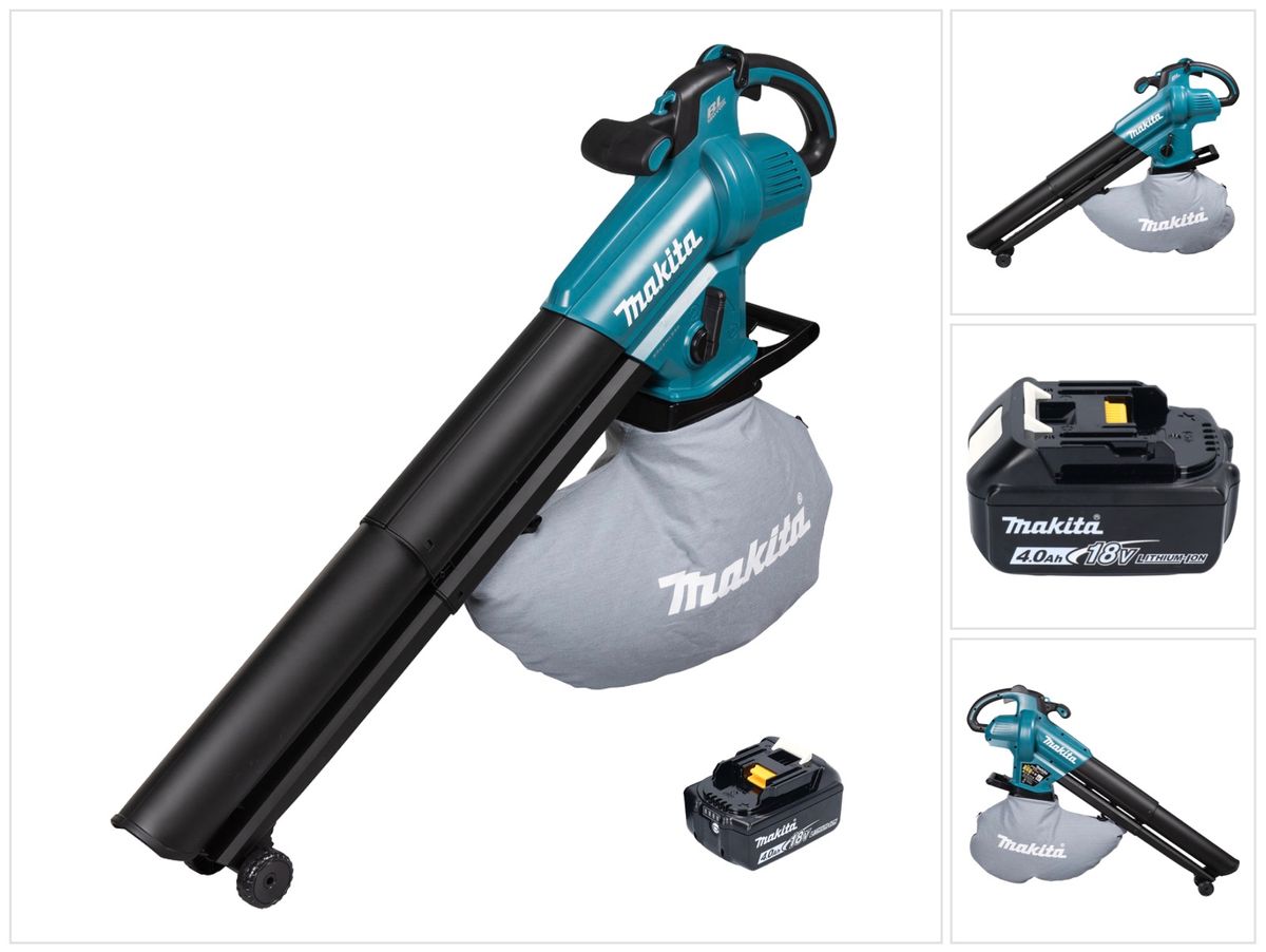 Makita DUB 187 M Akku Laubbläser und Laubsauger 18 V Brushless + 1x Akku 4,0 Ah - ohne Ladegerät