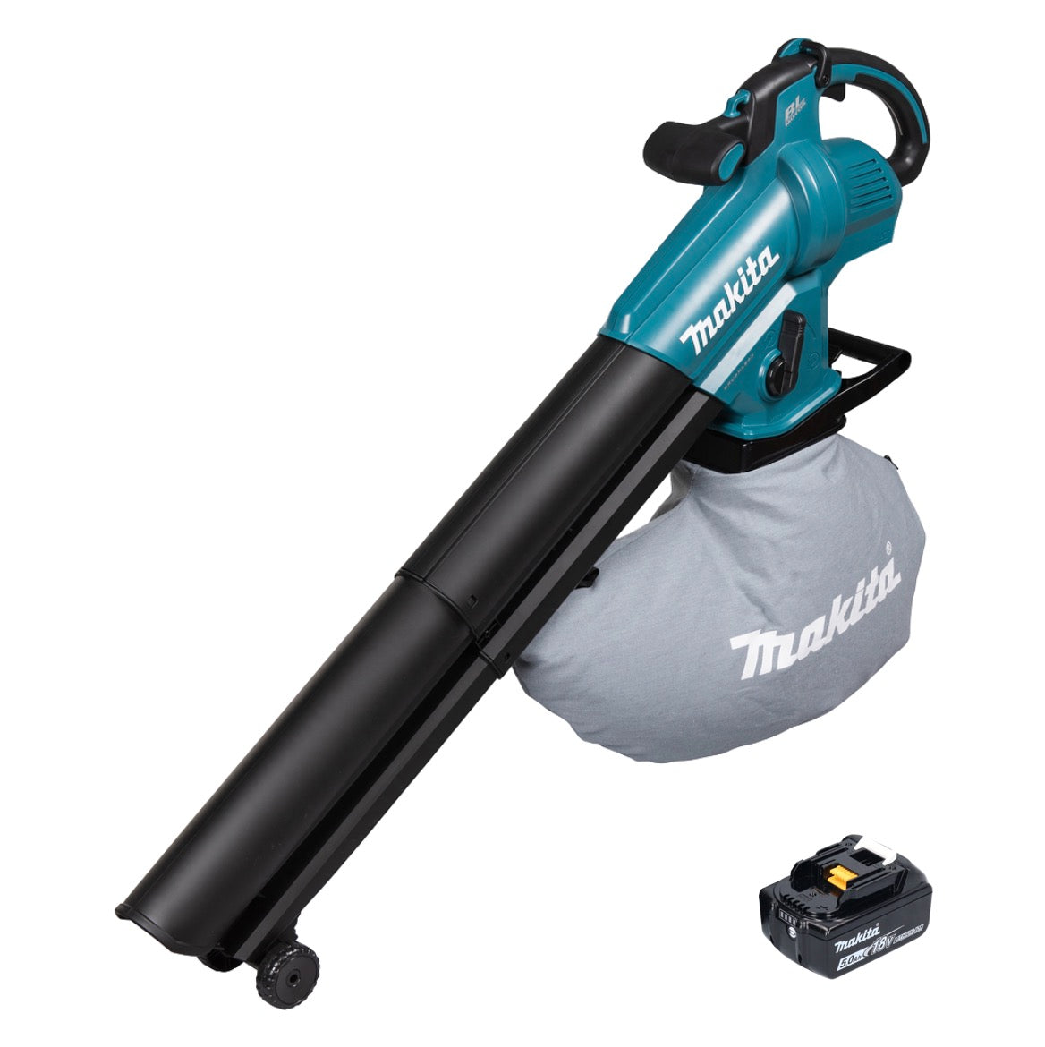 Makita DUB 187 T Akku Laubbläser und Laubsauger 18 V Brushless + 1x Akku 5,0 Ah - ohne Ladegerät