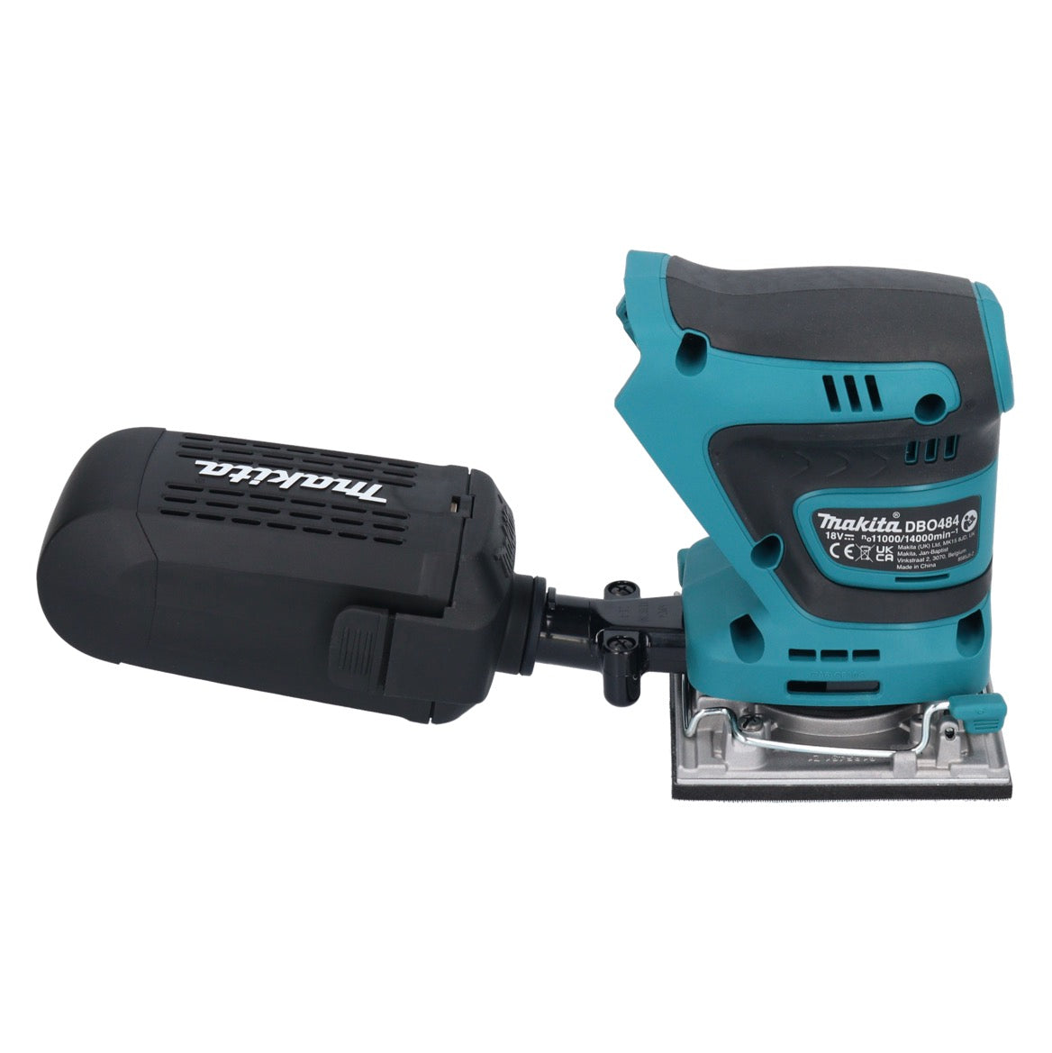 Makita DBO 484 Z Akku Schwingschleifer 18 V 112 x 102 mm Solo - ohne Akku, ohne Ladegerät