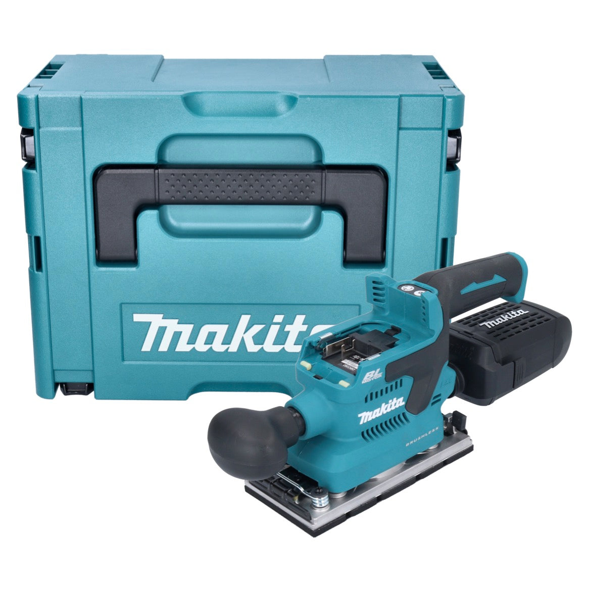 Makita DBO 382 ZJ Akku Schwingschleifer 18 V 93 x 185 mm Brushless + Makpac - ohne Akku, ohne Ladegerät