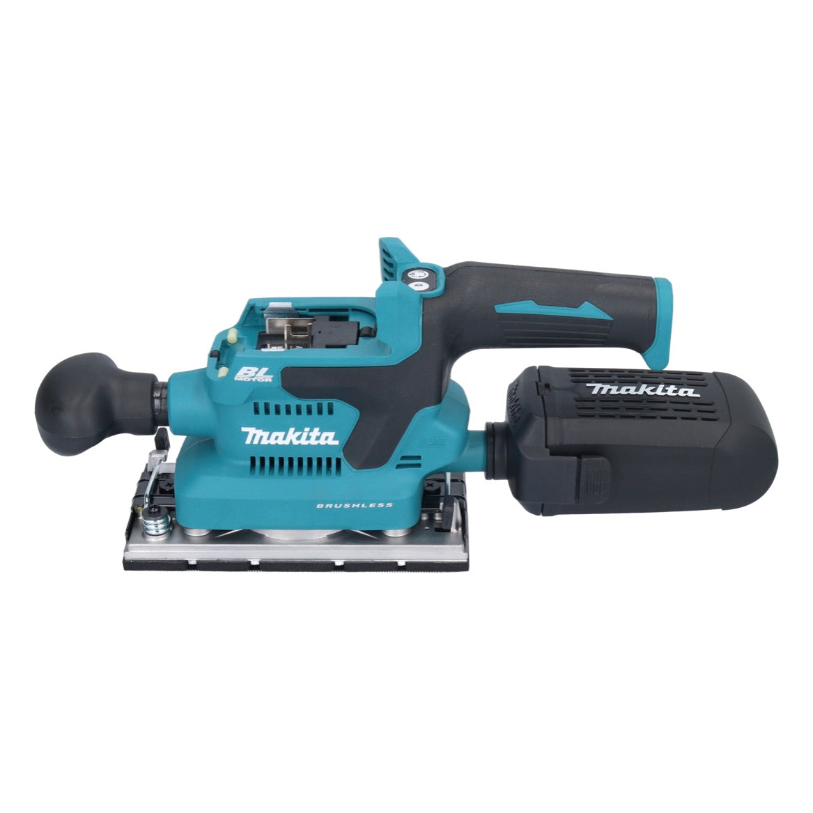 Makita DBO 382 RMJ Akku Schwingschleifer 18 V 93 x 185 mm Brushless + 2x Akku 4,0 Ah + Ladegerät + Makpac