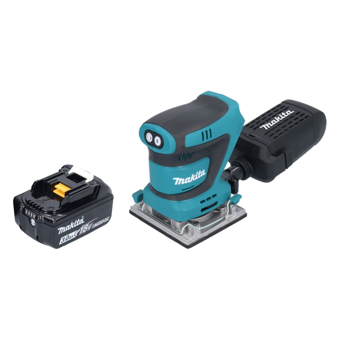 Makita DBO 484 F1 Akku Schwingschleifer 18 V 112 x 102 mm + 1x Akku 3,0 Ah - ohne Ladegerät