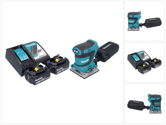 Ponceuse orbitale sur batterie Makita DBO 484 RM 18 V 112 x 102 mm + 2x batteries 4,0 Ah + chargeur