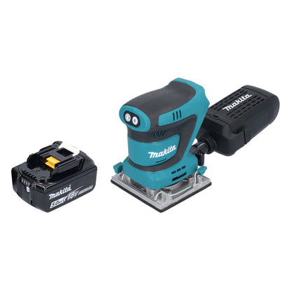 Makita DBO 484 T1 Akku Schwingschleifer 18 V 112 x 102 mm + 1x Akku 5,0 Ah - ohne Ladegerät