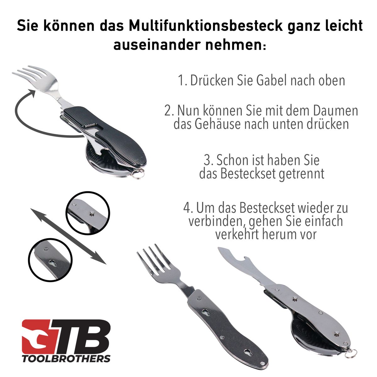 Toolbrothers Fan Lunchpaket in Hardcase Tragetasche Lunchtasche Wasserdicht mit Edelstahl Brotdose 2 Etagen Bambus Deckel 1340 ml + Edelstahl Trinkflasche 600 ml + 4 in 1 Multifunktions Besteck