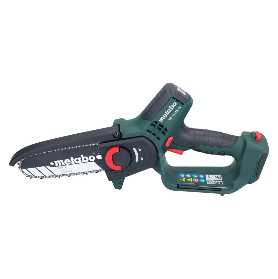 Metabo MS 18 LTX 15 Akku Gehölzsäge 18 V 15 cm 5 m/s + 2x Akku 2,0 Ah + Ladegerät