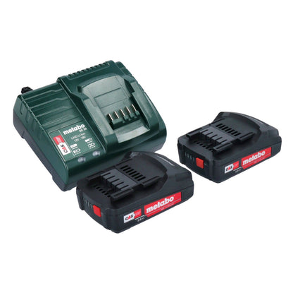 Scie à bois à batterie Metabo MS 18 LTX 15 18 V 15 cm 5 m/s + 2x batteries 2,0 Ah + chargeur