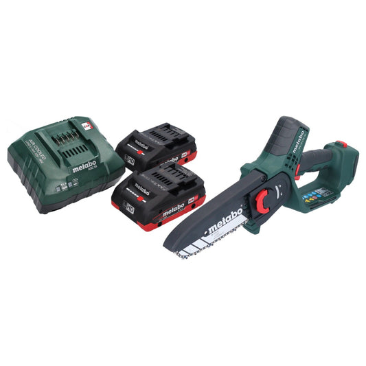 Scie à bois à batterie Metabo MS 18 LTX 15 18 V 15 cm 5 m/s + 2x batterie 4,0 Ah + chargeur