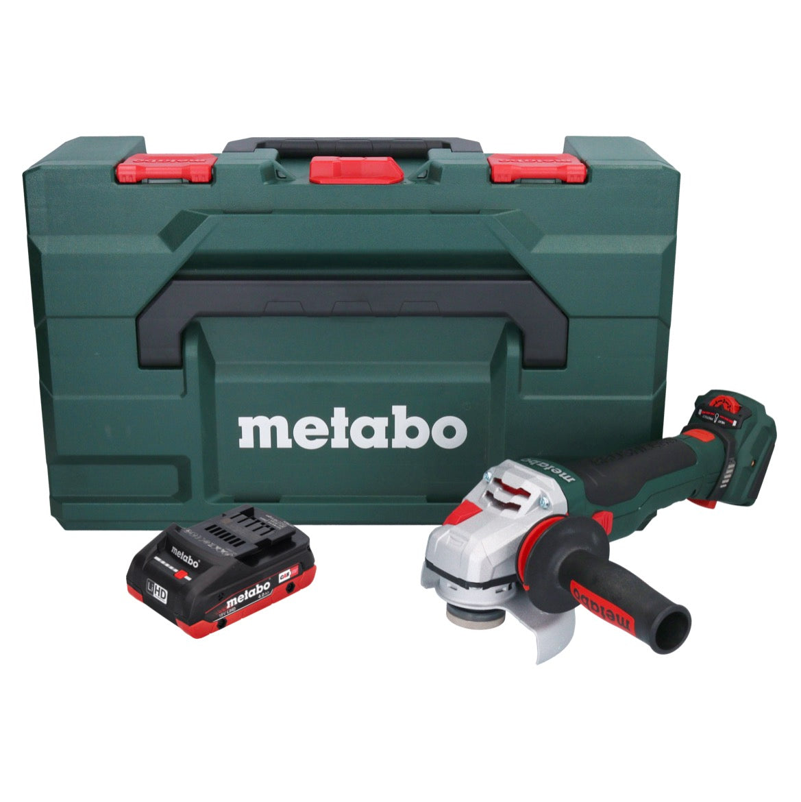 Metabo WVB 18 LTX BL 15-125 Quick Akku Winkelschleifer 18 V 125 mm Brushless + 1x Akku 4,0 Ah + metaBOX - ohne Ladegerät