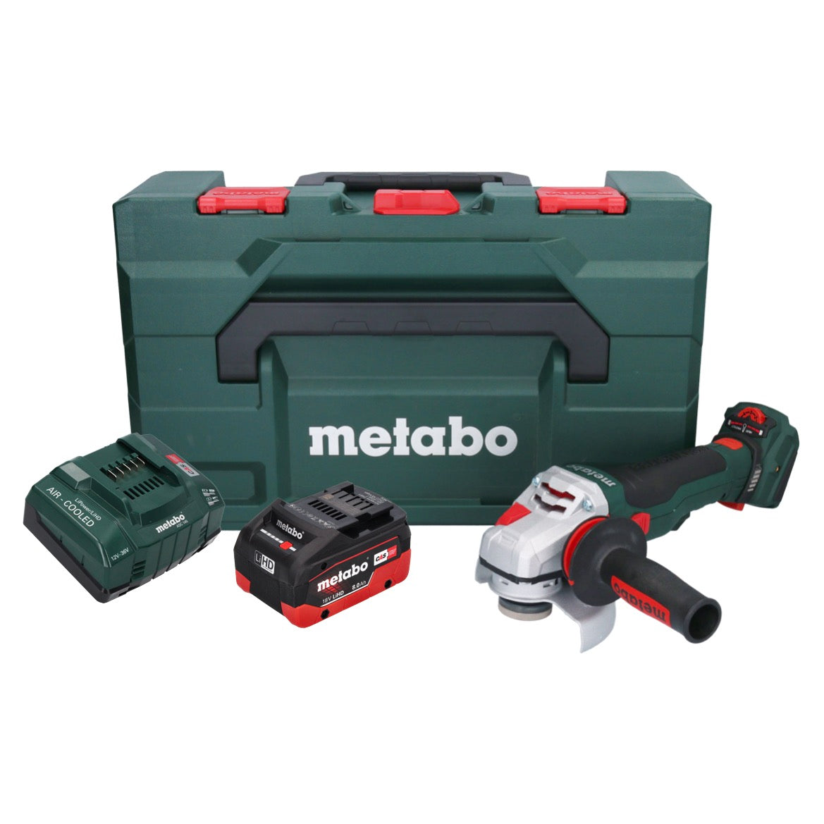 Metabo WVB 18 LTX BL 15-125 Quick Akku Winkelschleifer 18 V 125 mm Brushless + 1x Akku 8,0 Ah + Ladegerät + metaBOX