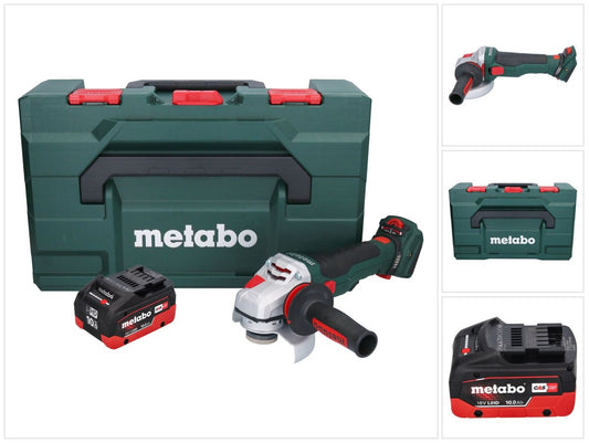 Metabo WVB 18 LTX BL 15-125 Quick Akku Winkelschleifer 18 V 125 mm Brushless + 1x Akku 10,0 Ah + metaBOX - ohne Ladegerät