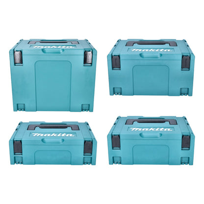 Makita TR00000001 Trolley Transportwagen + Makpac Gr. 1 + Gr. 2 + Gr. 3 + Gr. 4 Systemkoffer