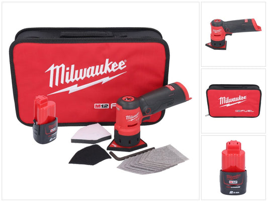 Milwaukee M12 FDSS-201B Akku Punktschleifer 12 V 88,8 x 63,5 mm + 1x Akku 2,0 Ah - ohne Ladegerät