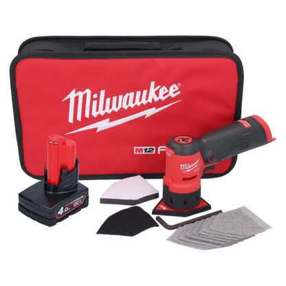 Milwaukee M12 FDSS-401B Akku Punktschleifer 12 V 88,8 x 63,5 mm + 1x Akku 4,0 Ah - ohne Ladegerät