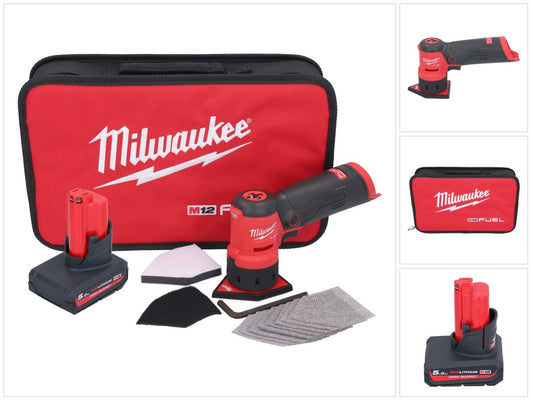 Milwaukee M12 FDSS-501B Akku Punktschleifer 12 V 88,8 x 63,5 mm + 1x Akku 5,0 Ah - ohne Ladegerät