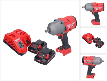 Clé à chocs sans fil Milwaukee M18 FHIWF12-302 18 V 1356 Nm 1/2" brushless + 2x batteries 3,0 Ah + chargeur