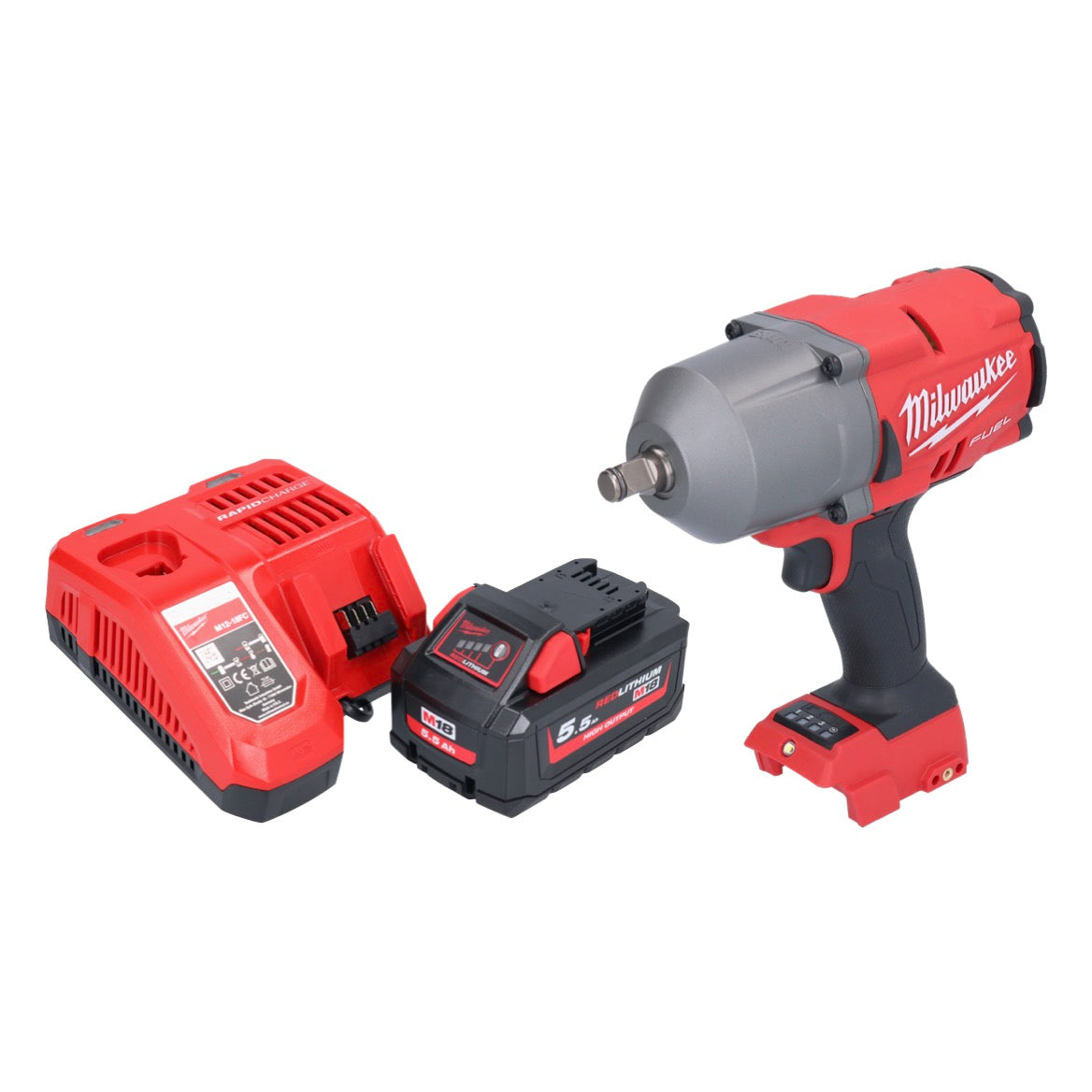 Milwaukee M18 FHIWF12-551 Akku Schlagschrauber 18 V 1356 Nm 1/2" Brushless + 1x Akku 5,5 Ah + Ladegerät