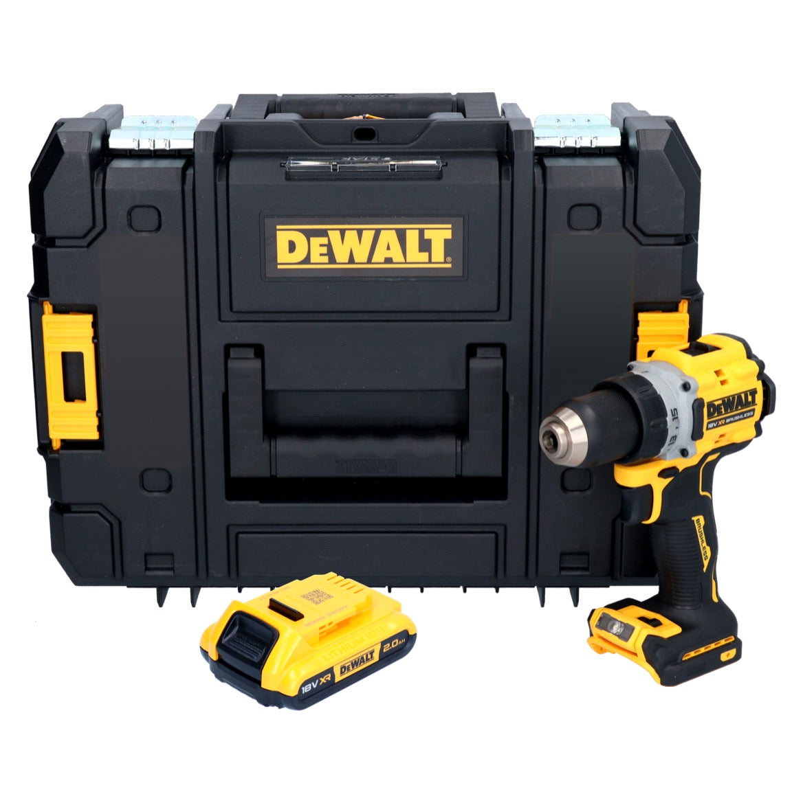 DeWalt DCD 800 NT Akku Bohrschrauber 18 V 90 Nm Brushless + 1x Akku 2,0 Ah + TSTAK - ohne Ladegerät