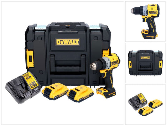 DeWalt DCD 800 D2T Akku Bohrschrauber 18 V 90 Nm Brushless + 2x Akku 2,0 Ah + Ladegerät + TSTAK