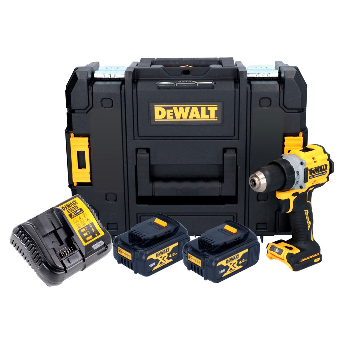 DeWalt DCD 800 M2T Akku Bohrschrauber 18 V 90 Nm Brushless + 2x Akku 4,0 Ah + Ladegerät + TSTAK