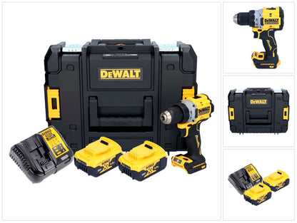 Perceuse-visseuse sans fil DeWalt DCD 800 P2T 18 V 90 Nm sans balais + 2x batteries 5,0 Ah + chargeur + TSTAK