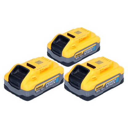 DeWalt Akku Set DCBP 518 H3 3x Powerstack Akku 18 V 5,0 Ah / 5000 mAh XR Li-Ion - mit Ladestandanzeige