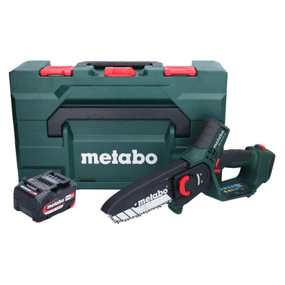 Metabo MS 18 LTX 15 Akku Gehölzsäge 18 V 15 cm 5 m/s + 1x Akku 4,0 Ah + metaBOX - ohne Ladegerät