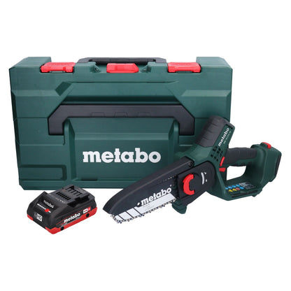 Metabo MS 18 LTX 15 Akku Gehölzsäge 18 V 15 cm 5 m/s + 1x Akku 4,0 Ah + metaBOX - ohne Ladegerät