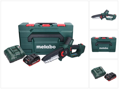 Scie à bois à batterie Metabo MS 18 LTX 15 18 V 15 cm 5 m/s + 1x batterie 4,0 Ah + chargeur + métaBOX