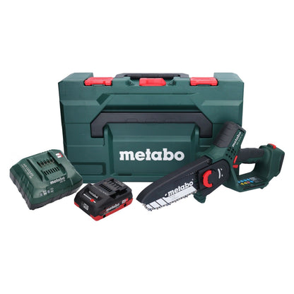 Metabo MS 18 LTX 15 Akku Gehölzsäge 18 V 15 cm 5 m/s + 1x Akku 4,0 Ah + Ladegerät + metaBOX