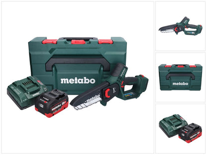 Metabo MS 18 LTX 15 Akku Gehölzsäge 18 V 15 cm 5 m/s + 1x Akku 5,5 Ah + Ladegerät + metaBOX