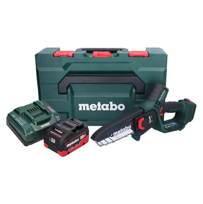 Metabo MS 18 LTX 15 Akku Gehölzsäge 18 V 15 cm 5 m/s + 1x Akku 5,5 Ah + Ladegerät + metaBOX