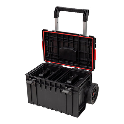 Qbrick System ONE Cart 2.0 Trolley 641 x 485 x 660 mm 52 l IP66 100 kg belastbar stapelbar mit Doppelteleskopgriff aus Aluminium