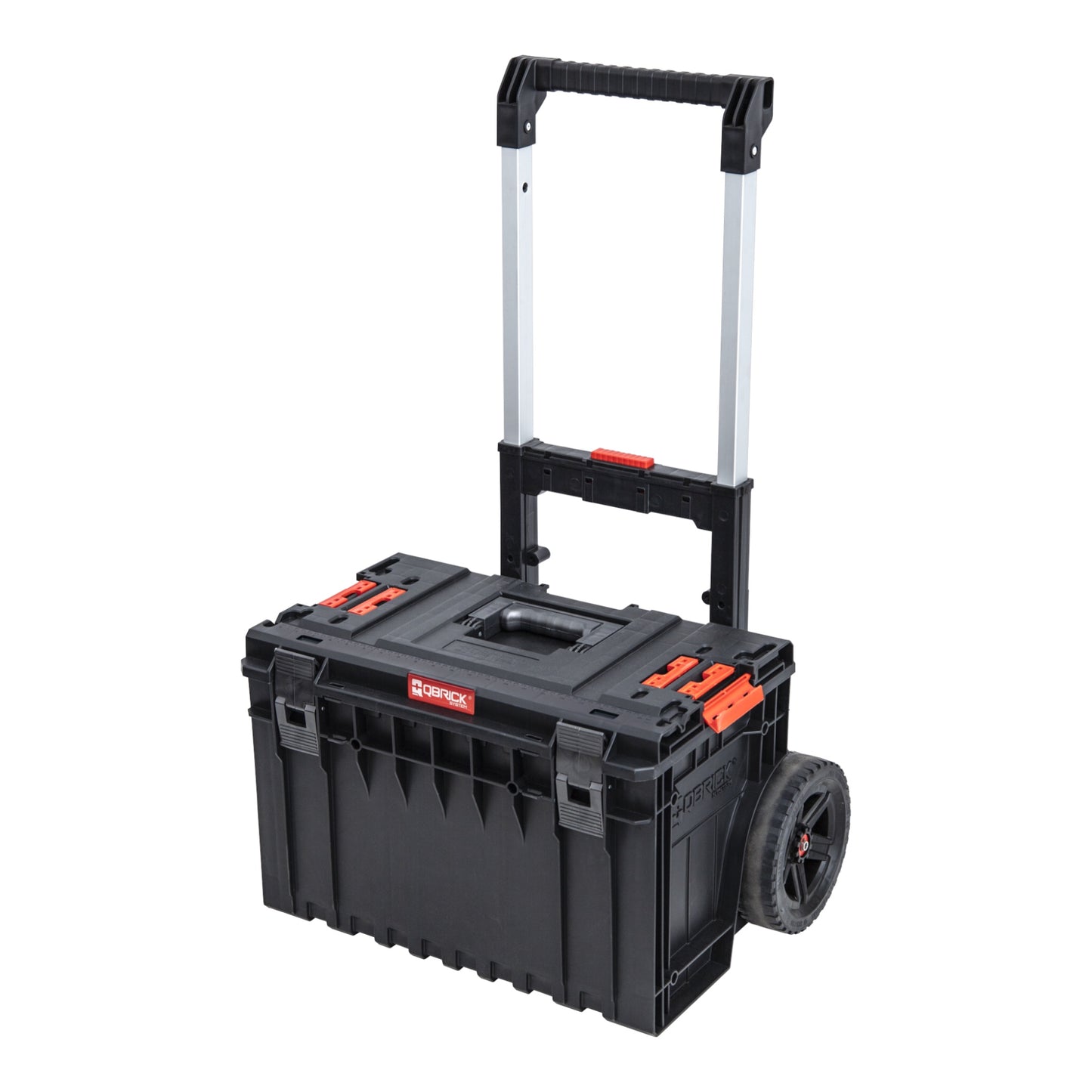 Qbrick System ONE Cart 2.0 Trolley 641 x 485 x 660 mm 52 l IP66 100 kg belastbar stapelbar mit Doppelteleskopgriff aus Aluminium