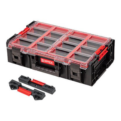 Qbrick System ONE Organizer 2XL 2.0 + Qbrick System ONE Connect Adapter stapelbar 582 x 387 x 172 mm 19,5 l IP66 mit 4 Inlays und 12 Trennwände